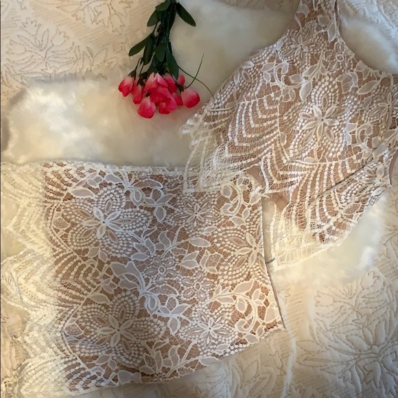 💋 Love Culture eyelash lace skirt top set - Picture 7 of 9